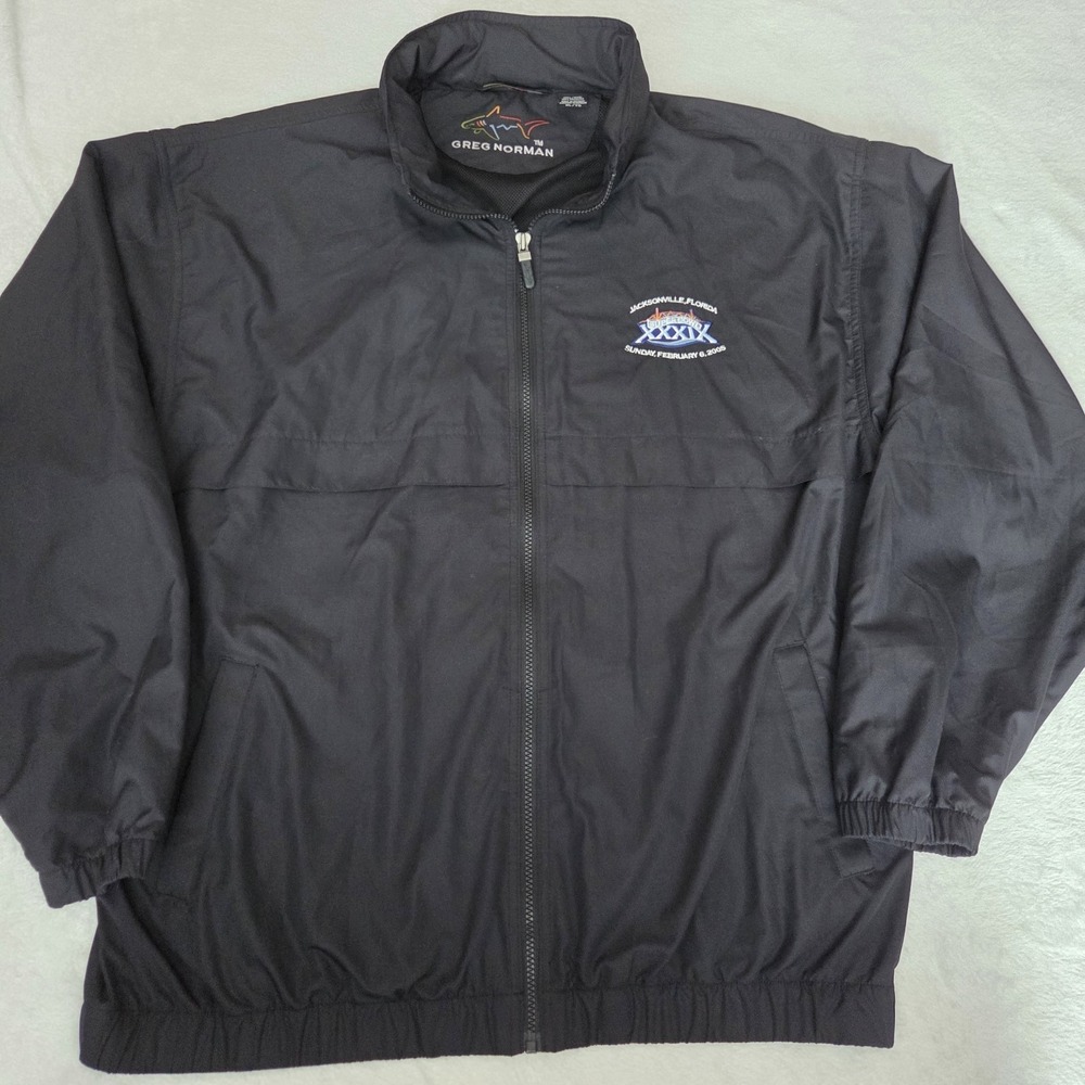 Y2K Jacksonville Super Bowl‎ 2005 Men Lightweight  Jacket XL NFL Hideaway Hood